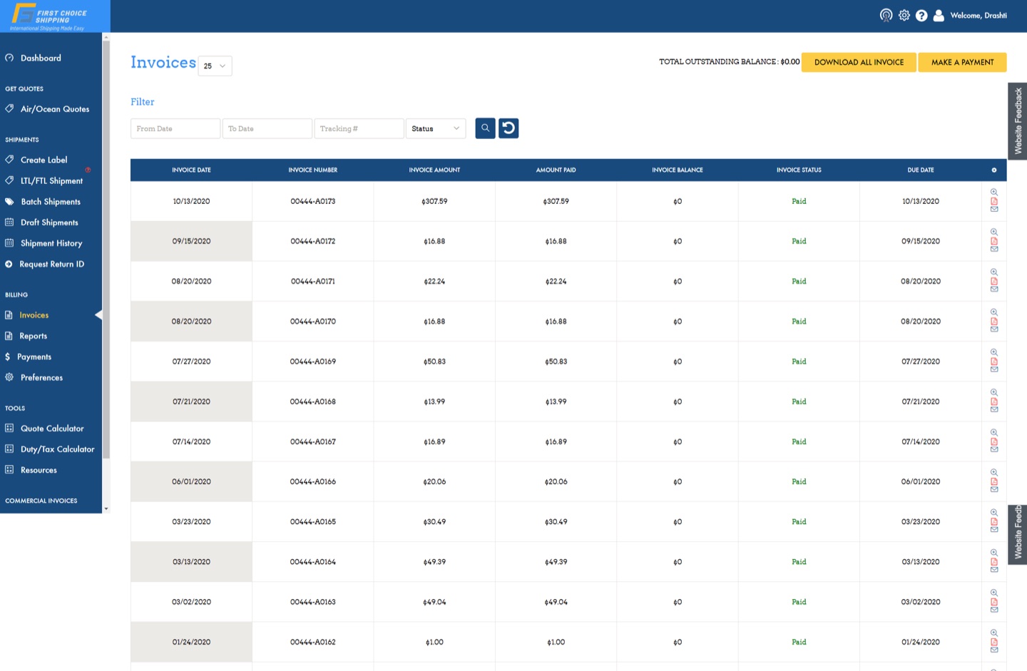Existing web design