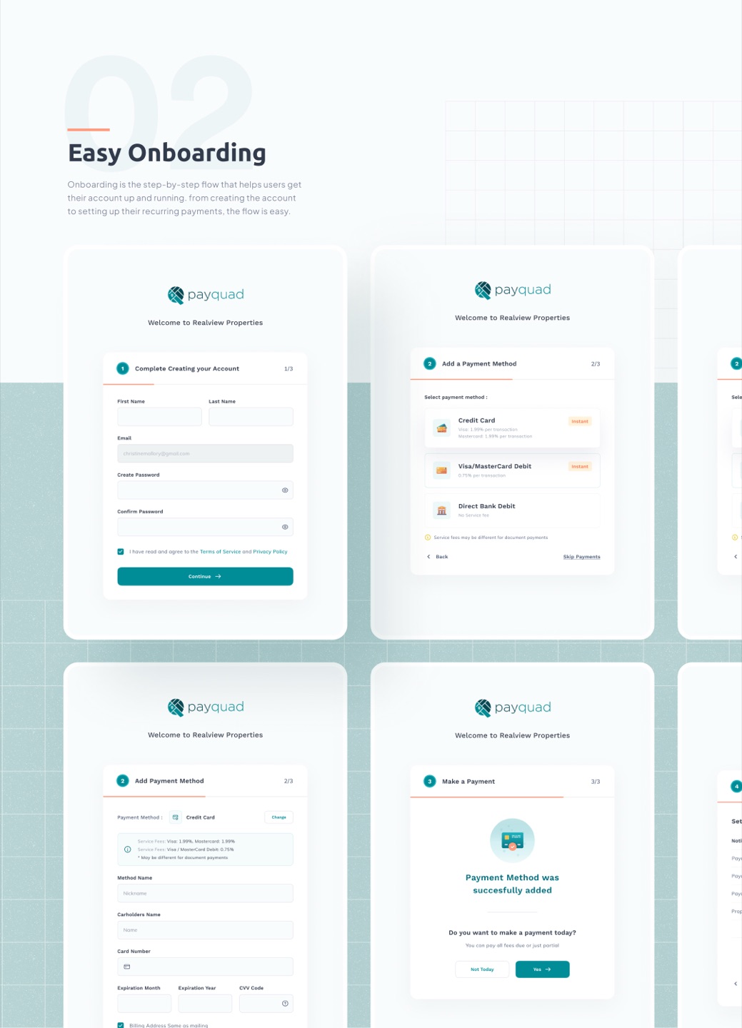 PayQuad: Easy onboarding
