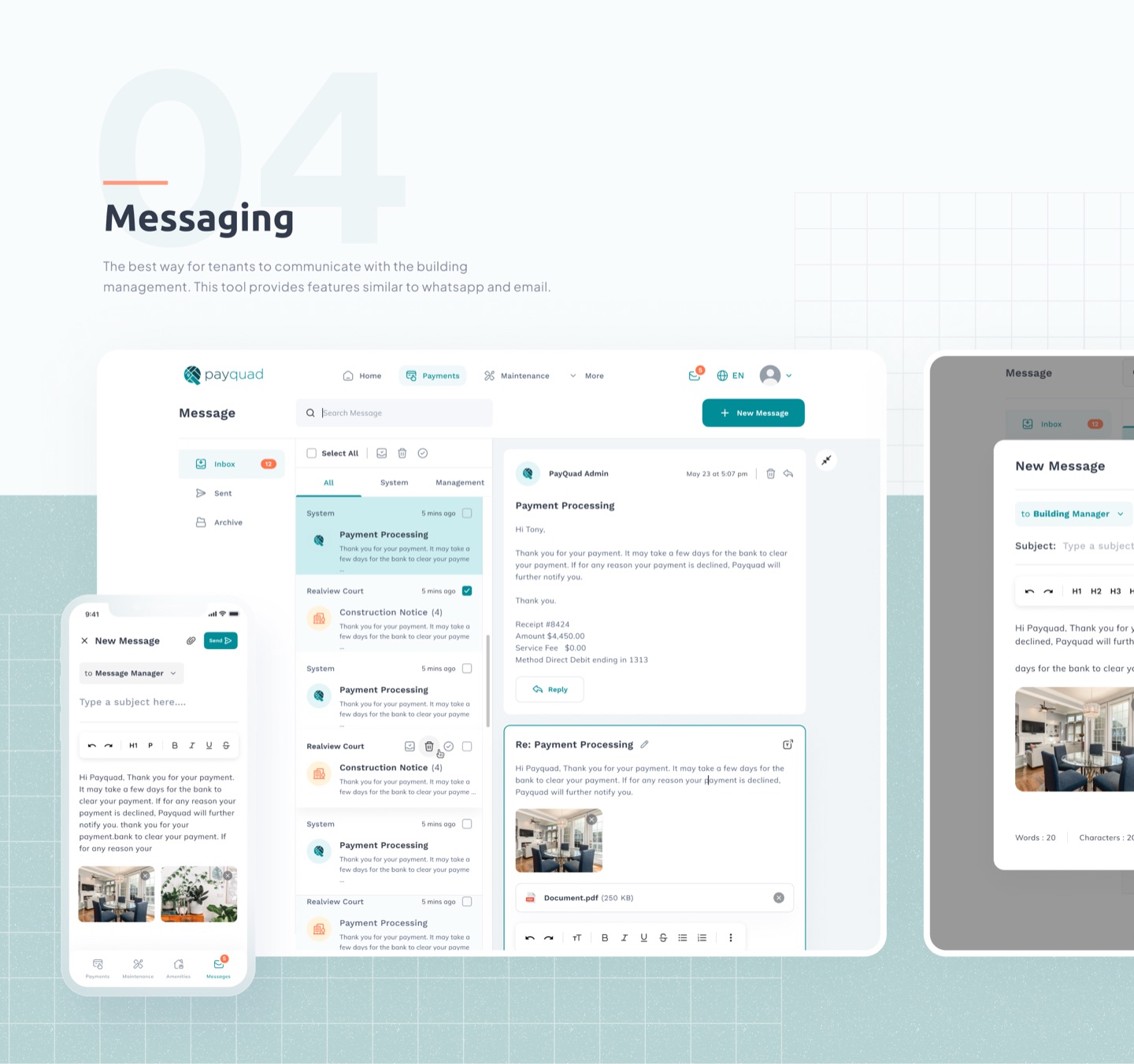 PayQuad: Messaging