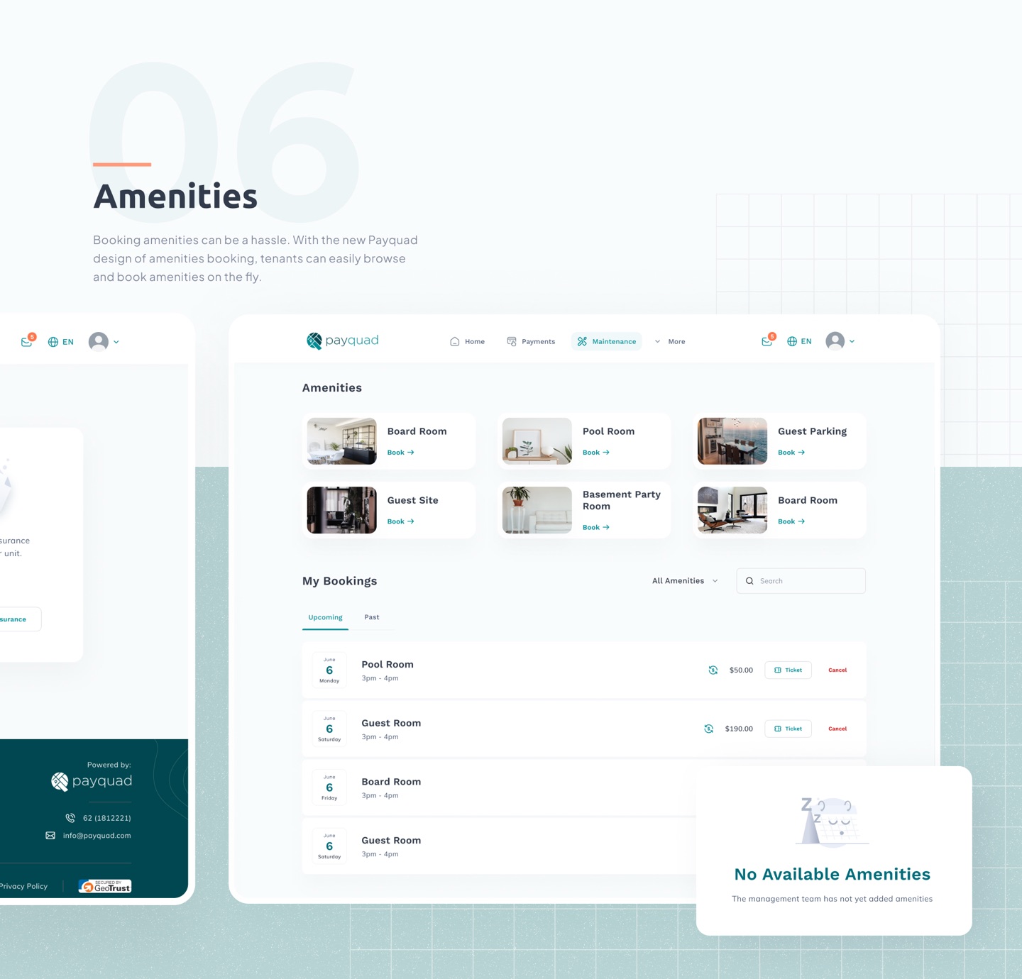 PayQuad: Amenities