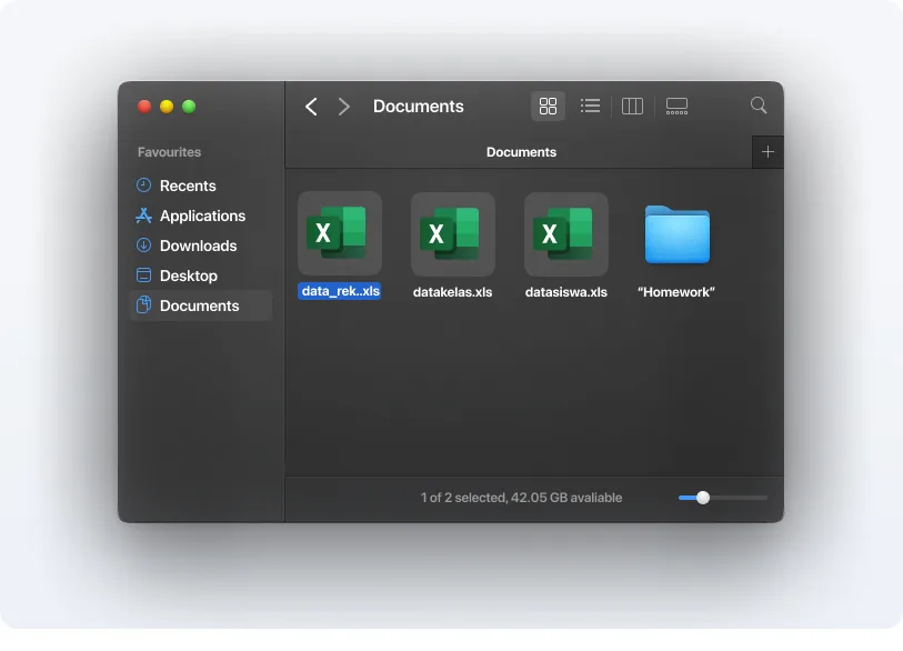 Step 4: Select document in file browser