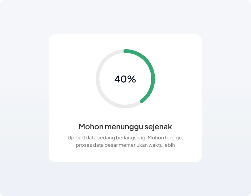 Step 5: Processing state of data upload