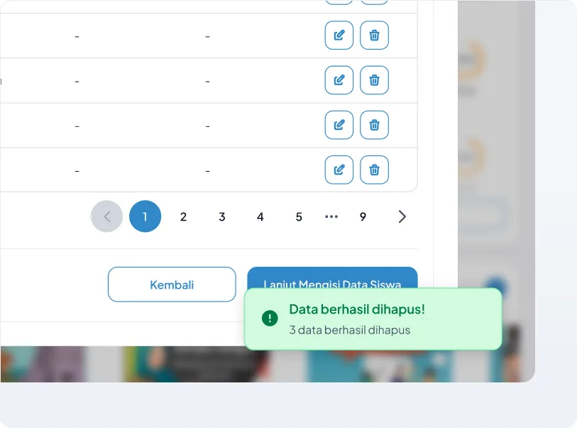 Step 3: Successfully deleted data